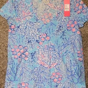 Lilly Pulitzer Etta T-Shirt In "Wish You Were Here"